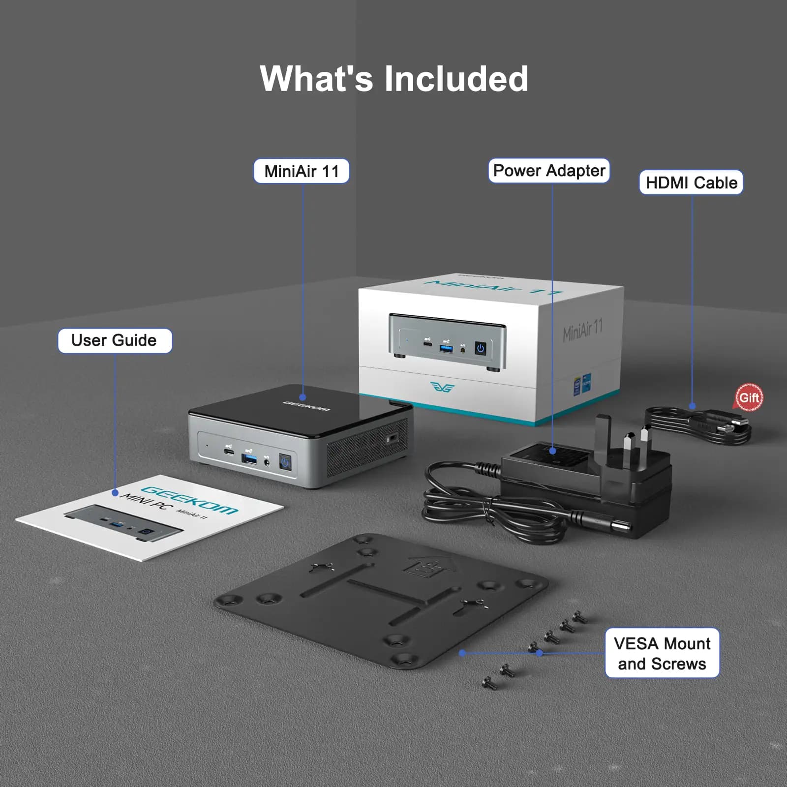GEEKOM Mini PC Package Content UK
