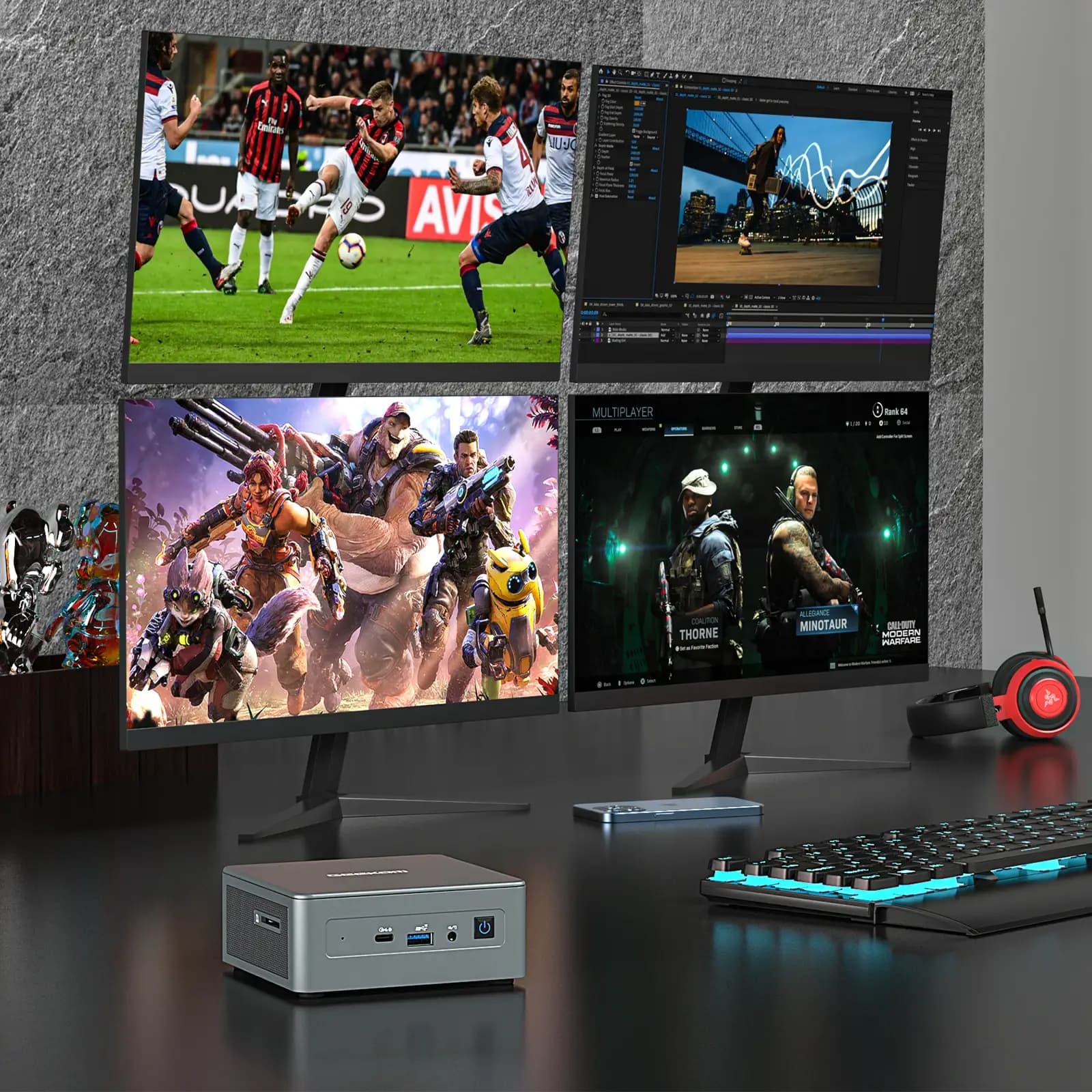 GEEKOM Mini IT11 - 4 screens