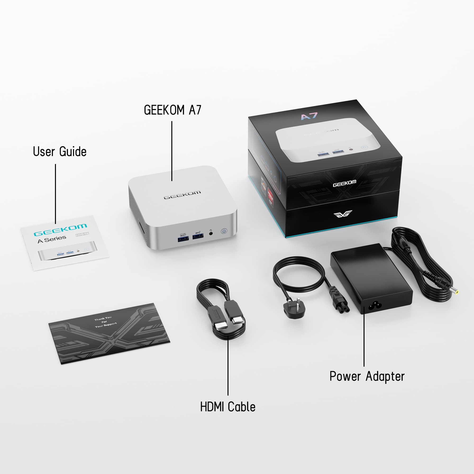GEEKOM A7 Mini PC - What´s included