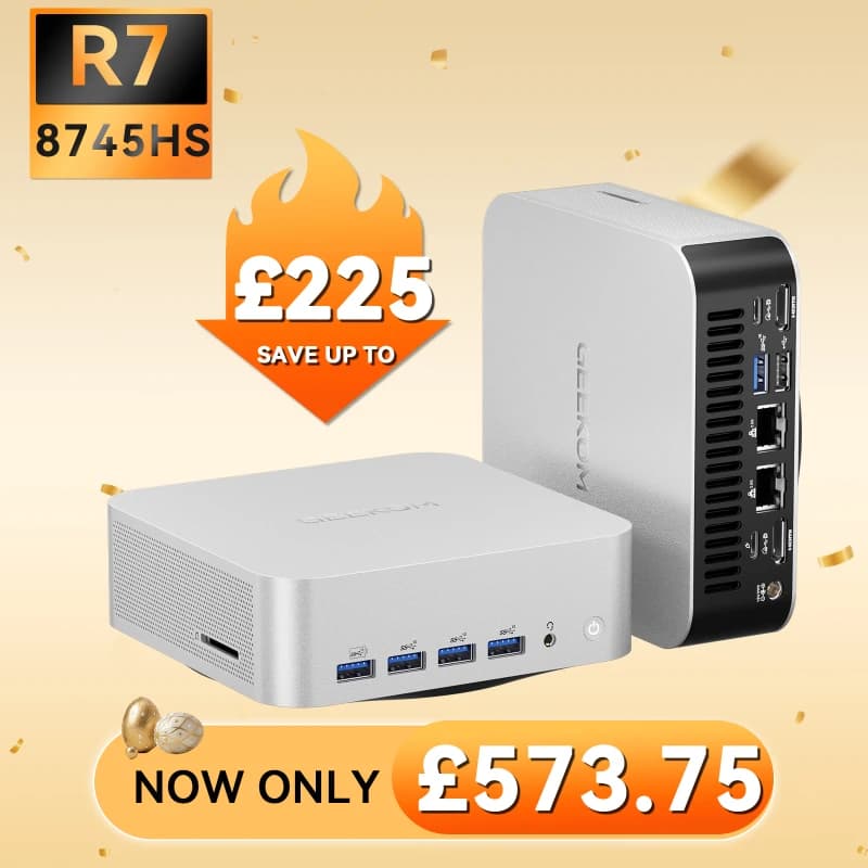 GEEKOM A8 Max Mini PC AMD Ryzen™ 7 8745HS