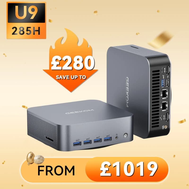 【NEW】GEEKOM GT2 Mega AI Mini PC Intel® Core™ Ultra 9 285H