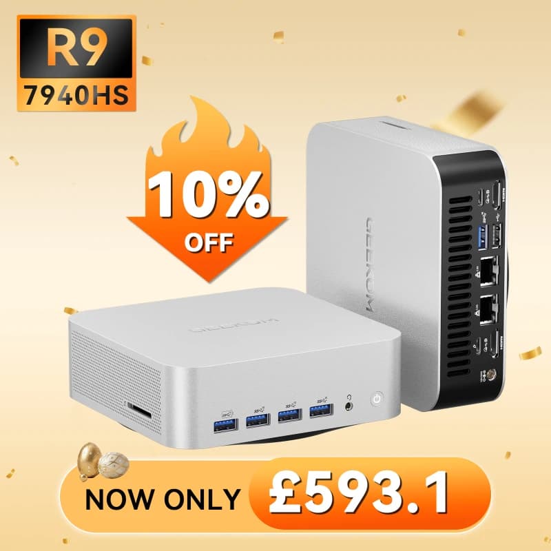 GEEKOM A7 Max AI Mini PC AMD Ryzen™ 9 7940HS