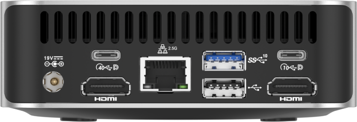 back of GEEKOM A6 Mini PC