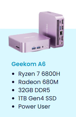 GEEKOM A6 Mini PC specification