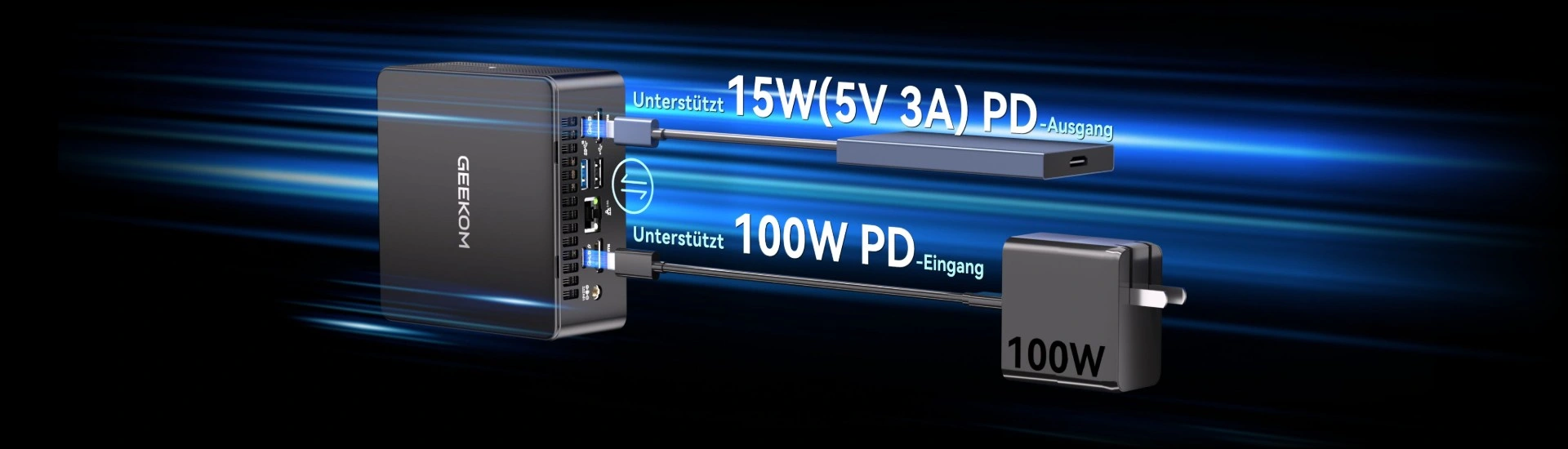 GEEKOM IT15 mini PC with USB 4.0 Modern Connectivity