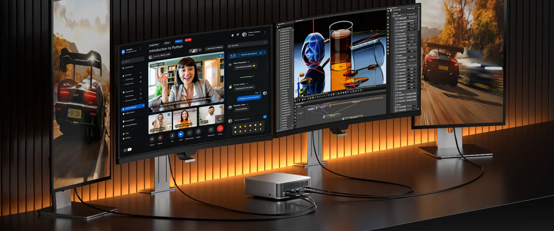 GEEKOM A9 MAX can support for up to 4 displays