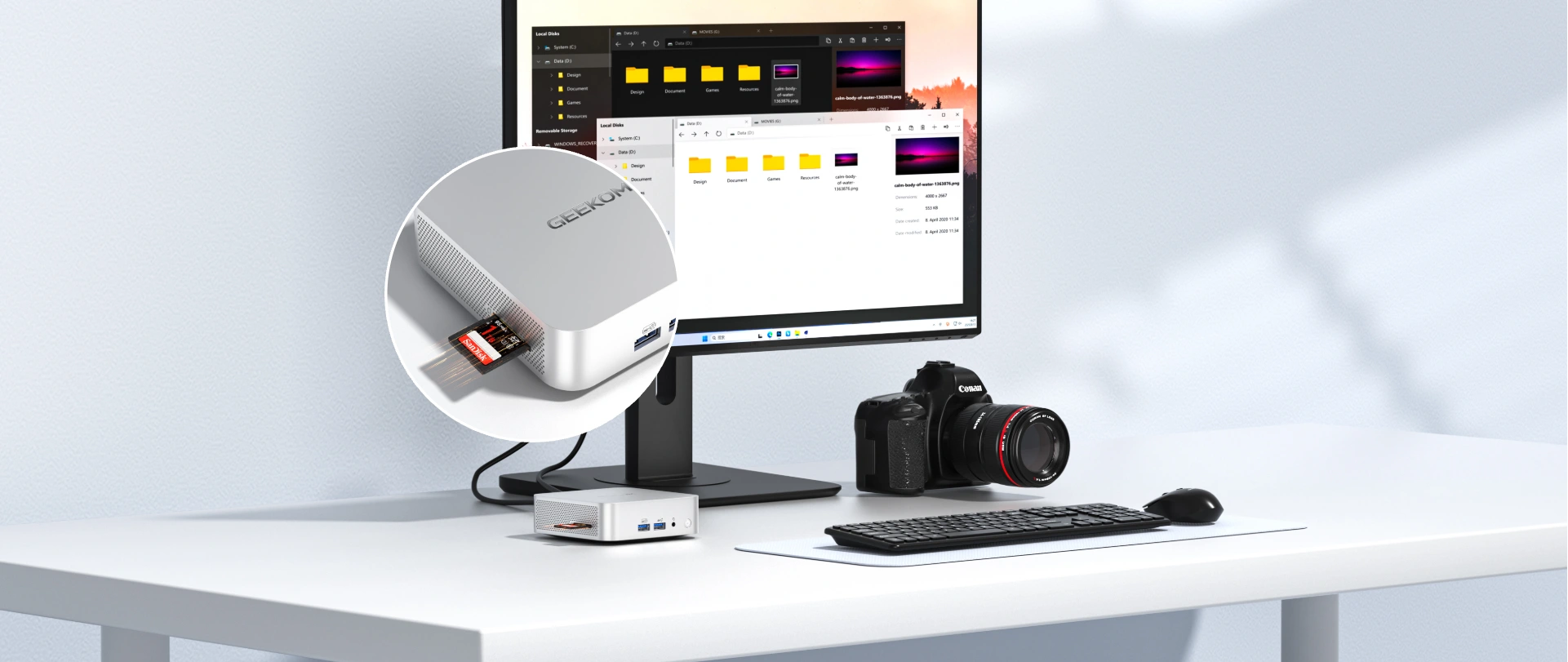 GEEKOM A5 Pro Mini PC can Instantly Transfer High-Resolution Photos