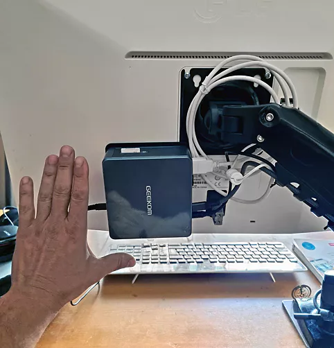 Small Space Home Office with Mini PC